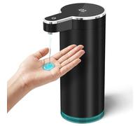 Joolivo Automatic Soap Dispenser Liquid, Touchless Black Soap Dispenser Wall-Mounted, Stainless Steel, USB-C Rechargeable, 4 Adjustable Levels, IPX5 Waterproof for Bathroom and Kitchen