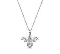 JOOLS by Jenny Brown - Large Silver Bee Style Pendant Necklace for Women - Set with AAA Quality Cubic Zirkonia Stones - Hypoallergenic - 20 X 21 MMmm (Yellow, 18ct Gold Plated Silver)
