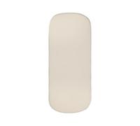 Joolz Perfect Fitted Sheet - 100% Organic Baby Cot Sheet - Silky-Soft 300-Thread Count Cotton Sateen with Moon Embroidery - Luxury Bedding for Stroller or Cot - Milky Beige