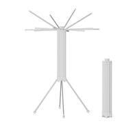 JOOM 4 Legs Single Layer Clothes Drying Rack, Garment Rack Portable and Foldable Space Saving Laundry Drying Rack - Drying Rack Clothing Floor Folding Balcony Bedroom Household Aluminum