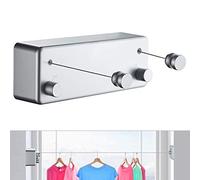 JOOM Dual Retractable Washing Line 2x4.2M,Wall Mounted Clothesline (Drill)