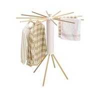 JOOM Four Legs Clothes Drying Rack, Garment Rack Portable and Foldable Space Saving Laundry Drying Rack - Drying Rack Floor Folding Balcony Bedroom Solid Invisible Household
