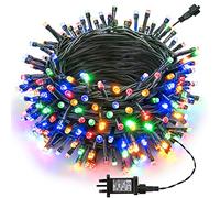 Joomer Christmas Lights Outdoor, 20M 200LED Christmas Tree Lights Mains Powered with Timer, 8 Modes Multicolor Fairy Lights Waterproof for Halloween Outside Window Garden Indoor Xmas Party Decorations