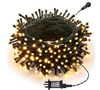 Joomer Christmas Lights Outdoor, 20M 200LED Christmas Tree Lights Mains Powered with Timer, 8 Modes Warm White Fairy Lights Waterproof for Halloween Outside Window Garden Indoor Xmas Party Decorations