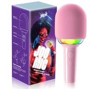Joomie Kids Wireless Pink Karaoke Microphone - Funny Music Toy with Pink Windscreen, Safe Design, Easy Control, Long Battery Life for Children's Parties, Play Dates, Imaginative