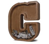 JOOMLAFLY Wooden Letter Piggy Bank for Kids Larger Letter Piggy Bank for Boys and Girls Personalized Piggy Bank Initial Coin Bank Wood Kids Money Bank for Birthday and Festival