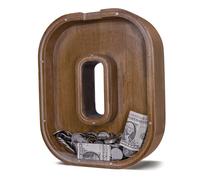 JOOMLAFLY Wooden Letter Piggy Bank for Kids Larger Letter Piggy Bank for Boys and Girls Personalized Piggy Bank Initial Coin Bank Wood Kids Money Bank for Birthday and Festival