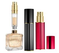 JOOMOKO Perfume Atomiser, Perfume Travel Bottle, 10ML Atomiser Spray Bottle, Refillable & Travel Size Perfume Spray Bottle Easy to Refill Cologne Dispenser for Women Men（Black＆Red）