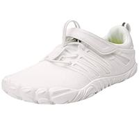 JOOMRA Women's Minimalist Trail Running Barefoot Shoes | Wide Toe Box | Zero Drop, White, 7.5-8