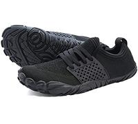 Joomra Women's Trail Running Barefoot Shoes | Wide Toe Box Minimalist Sneakers | Zero Drop, W21v2 | All Black, 9-9.5