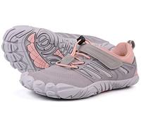 Joomra Women's Trail Running Barefoot Shoes | Wide Toe Box Minimalist Sneakers | Zero Drop, W30 | Grey Pink, 6.5 UK