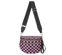 Jooniter Spacious Nylon Crossbody Bag Checkered Bum Bag for Women, Handbags Wallets Purses Trendy Shoulder Fanny Packs, Multicolor Checkered-e