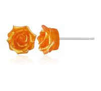 JOONL Bohemian Tiny Sparkly Rose Flower Stud Earrings Lightweight Dainty Small Cute Flower Resin Dangle Drop Earrings For Women, Tiny, Resin, No Gemstone