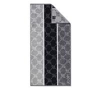 Joop 1657 towel with signature cornflower stripes, Cotton, 97 schwarz, 80 x 150 cm