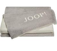 Joop! Doubleface 732316 Plaid Blanket 200 cm x 150 cm Ecru-Smoke Cotton / Dralon