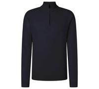 JOOP Jeans Mens Knit Sweater Leminardo - Fine Knit Troyer - Cream Dark Blue