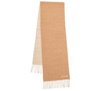 JOOP Mens Wool Blend Scarf - Larsen Reversible Logo Dark Blue Beige
