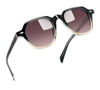 Joopin Acetate Polarised Square Sunglasses UV Protection | Classic Round Square Shade, Lightweight Durable TR90 Frames, One-Piece Nose Pad for Men Women Running Traveling Driving