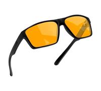 Joopin Blue Light Blocking Glasses for Men Women, Lightweight Anti Eyestrain Computer Gaming Eyewear(Dark Yellow)
