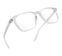 Joopin Blue Light Blocking Glasses for Men Women TR90 Rectangular Glasses Ultra-Lightweight Comfort Reduce Digital Eye Strain Transparent