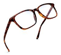 Joopin Blue Light Blocking Glasses for Men Women TR90 Rectangular Glasses Ultra-Lightweight Comfort Reduce Digital Eye Strain Leopard