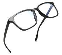 Joopin Blue Light Blocking Glasses for Men Women TR90 Rectangular Glasses Ultra-Lightweight Comfort Reduce Digital Eye Strain Black