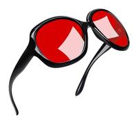 Joopin Blue Light Blocking Glasses Women Oversized Sleep Glasses UV400 Protection Sunglasses Red Lens Shades Sunnies