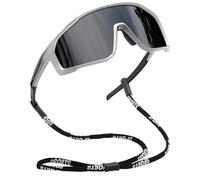 Joopin Cycling Silver Frame Sunglasses Men Women Polarized Sports Wrap Around Sun Glasses UV400 Protection Shades Sunnies