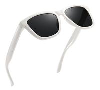 Joopin High Protection Polarised Sunglasses Mens Womens 100% UV Protection Unisex Retro Sunglasses Man for Driving Hiking Fishing Sports Cycling (Beige White Black)