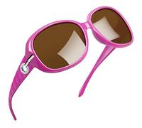 Joopin Oversized Polarised Sunglasses for Women, UV400 Protection Large Frame Womens Sunglasses Vintage Fashion Ladies Sun glasses (Bright Purple Brown)