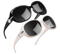 Joopin Oversized Rectangle Sunglasses UV400 Protection Shades for Women | Vintage Butterfly Design, Big Rectangular Sun Glasses Ultralight Durable, Trendy Ladies Sunnies for Driving Travel Beach