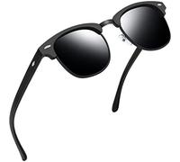 Joopin Polarised Classic Semi-Rimless Sunglasses Women Men All Matte Black