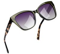 Joopin Retro Polarized Cat Eye Sunglasses for Women, Trendy Cateye Sun Glasses Ladies Designer Style Green Blue