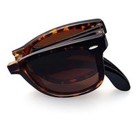 Joopin Square Folding Sunglasses Men Women Polarised UV400 Protection | Anti-glare Lightweight Durable Foldable One-Piece Nose Pads Classic Fold up Design for Fishing Cycling Driving Traveling