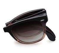 Joopin Square Folding Sunglasses Men Women Polarised UV400 Protection | Anti-glare Lightweight Durable Foldable One-Piece Nose Pads Classic Fold up Design for Fishing Cycling Driving Traveling