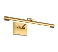 Joosenhouse LED Picture Light Fixtures Dimmable 16.54" Inch Modern Metal Artwork Hallway Lamps with Single Swing Arm, 9W (50W Eqv.), Hardwired Connection, Warm White, CRI80+, Golden-Like Brass Finish