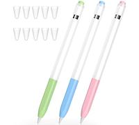 JOOSKO [3 Pack] Compatible with Apple Pencil 1st Generation Case, Two-Color Translucent Silicone Case, [with 10 Nib Covers] for Apple Pencil 1st Generation. (Matcha, Pink, Sky Blue)