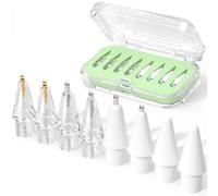JOOSKO 8 Pack Upgraded Replacement Tips for Apple Pencil Pro/USB-C/2nd Gen/1st Gen Tips(with Storage case),wear-Resistant Mix Metal Tips for Apple Pencil Accessories (Matcha Green)