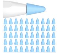 JOOSKO Apple Pencil 2nd/1st Generation Nib Protectors, 50 Pack, Ultra Thin Silicone, Noise Free (Blue)