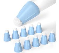 JOOSKO Apple Pencil Nib Protector, Silicone Fiber Cover [Pack of 10], Non-Slip, Noiseless for Apple Pencil 2nd Gen / 1st Gen (Sky Blue)