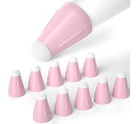 JOOSKO Compatible Apple Pencil Nib Protector, Silicone Fiber Nib Protector [Pack of 10], Noiseless Non-Slip Silicone Nib Cover for Apple Pencil 2nd Generation / 1st and Apple Pencil (USB-C).(Pink)