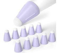 JOOSKO Compatible Apple Pencil Nib Protector, Silicone Fiber Nib Protector [Pack of 10], Noiseless Non-Slip Silicone Nib Cover for Apple Pencil 2nd Generation / 1st and Apple Pencil (USB-C).Purple