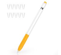 Joosko Compatible with Apple Pencil 1st Generation Case, Non-Slip Silicone Case, [with 10 Silicone Nib Sleeves] for Apple Pencil 1st Generation. (Yellow)