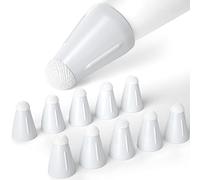 Joosko Compatible with Apple Pencil Tips Cover Case, Silicone Fber Nib Case [10 Pack], Noiseless Non-Slip Silicone Fiber Nib Cap Case for Apple Pencil 2 Generation /1st Gen. (Milk White)