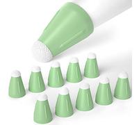 Joosko Compatible with Apple Pencil Tips Cover Case, Silicone Fber Nib Case [10 Pack], Noiseless Non-Slip Silicone Fiber Nib Cap Case for Apple Pencil 2 Generation /1st Gen. (Matcha Green)
