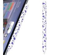 JOOSKO Cow Print Pencil Case for Apple Pencil 2nd Generation Case, Comfortable Grip, Side Thin Silicone Sleeve, Support Magnetic Attachment. (Lavender Purple)