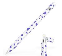 JOOSKO Cow Print Pencil Sleeve, Compatible with Apple Pencil 1st Generation Case, Comfortable Grip, Non Slip Silicone Sleeve,for Apple Pencil 1st Generation. (Lavender Purple)