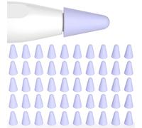 Joosko for Apple Pencil 2nd Generation and 1st Gen Nibs Tips Cover, [50 Pack] Slim Silicone Pen Tip Protector, Noiseless Drawing, for Apple Pencil 2nd and 1st Generation. (Lavender Purple)