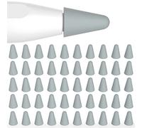 Joosko for Apple Pencil 2nd Generation and 1st Gen Nibs Tips Cover, [50 Pack] Slim Silicone Pen Tip Protector, Noiseless Drawing, for Apple Pencil 2nd and 1st Generation. (Gray)