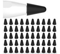 Joosko for Apple Pencil 2nd Generation and 1st Gen Nibs Tips Cover, [50 Pack] Slim Silicone Pen Tip Protector, Noiseless Drawing, for Apple Pencil 2nd and 1st Generation. (Black)